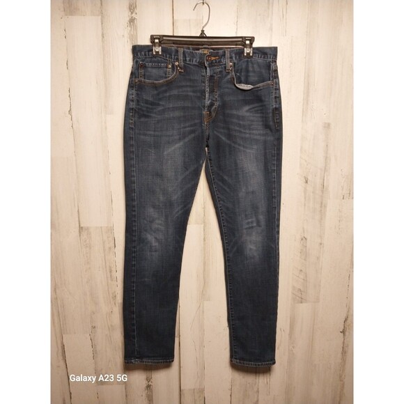 Lucky Brand Jeans Mens 32x32 Blue 121 Heritage Slim Button Fly Distressed - Picture 1 of 8